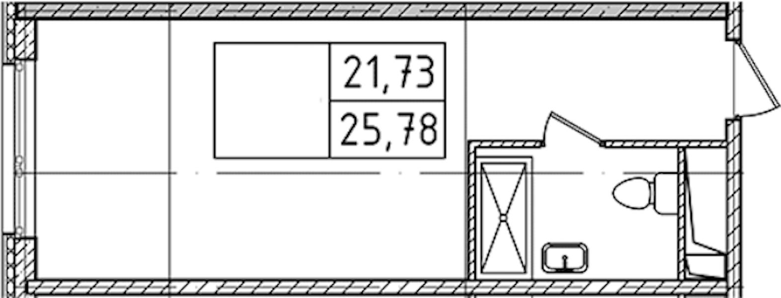 Квартира студия 25.78 м², 11/14 эт., Комплекс апартаментов «Ladozhsky Avenir»